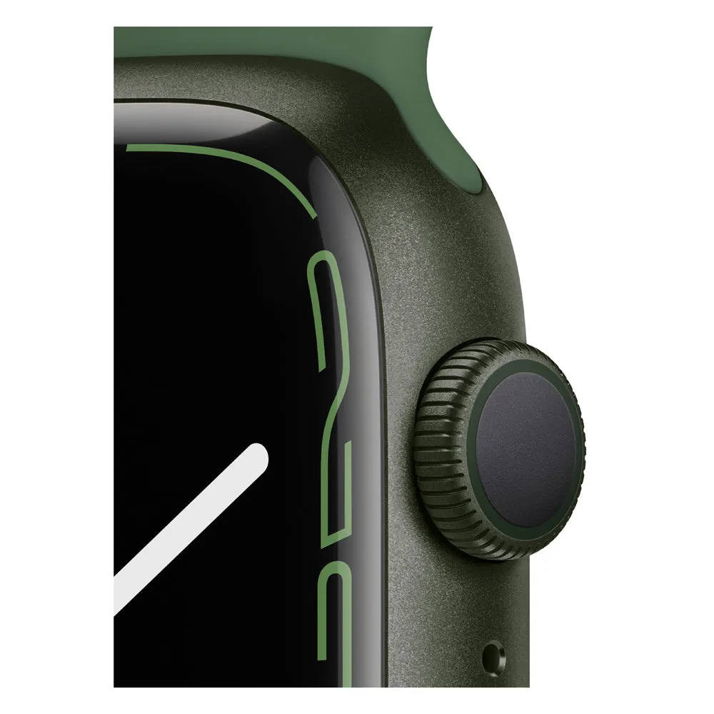 Apple Watch Series 7 Smart Watch GPS, 45mm Blood Oxygen Sensor, MKN73HN/A, Clover Green, Sport Band