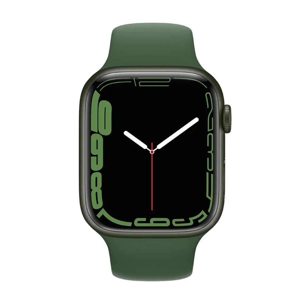 Apple Watch Series 7 Smart Watch GPS, 45mm Blood Oxygen Sensor, MKN73HN/A, Clover Green, Sport Band