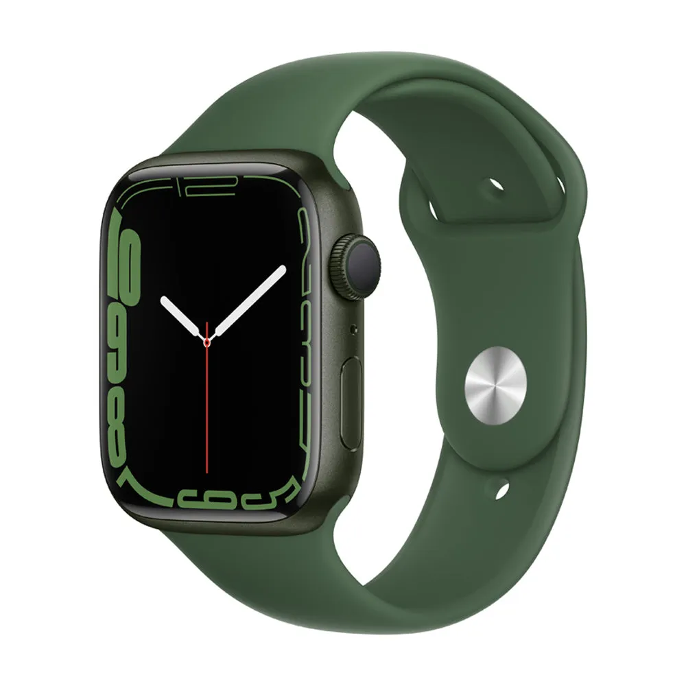 Apple Watch Series 7 Smart Watch GPS, 45mm Blood Oxygen Sensor, MKN73HN/A, Clover Green, Sport Band