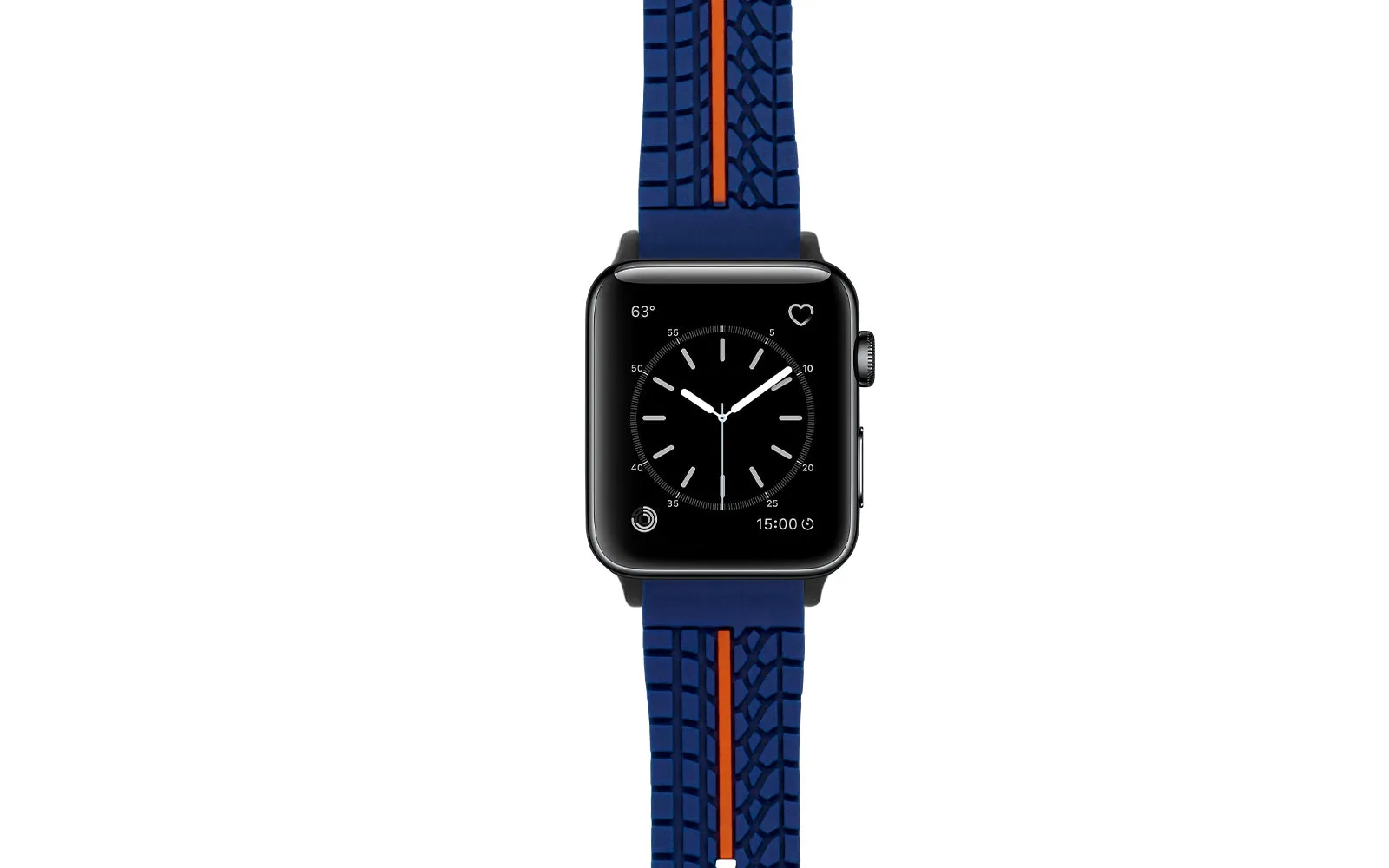 Apple Watch Strap - Blue & Orange Tire Tread Silicone