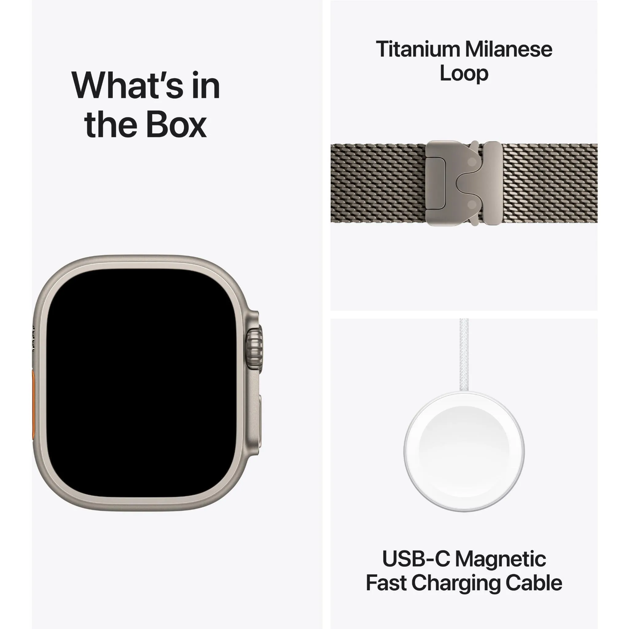 Apple Watch Ultra 2  49mm Natural Titanium Case GPS   Cellular Milanese Loop [Large]