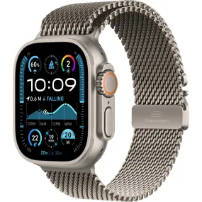 Apple Watch Ultra 2  49mm Natural Titanium Case GPS   Cellular Milanese Loop [Medium]