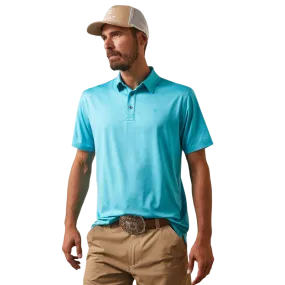 Ariat Men's Peacock Blue Charger 2.0 Fitted Polo