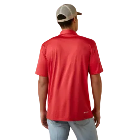 Ariat Men's Red Charger Fitted Polo Shirt