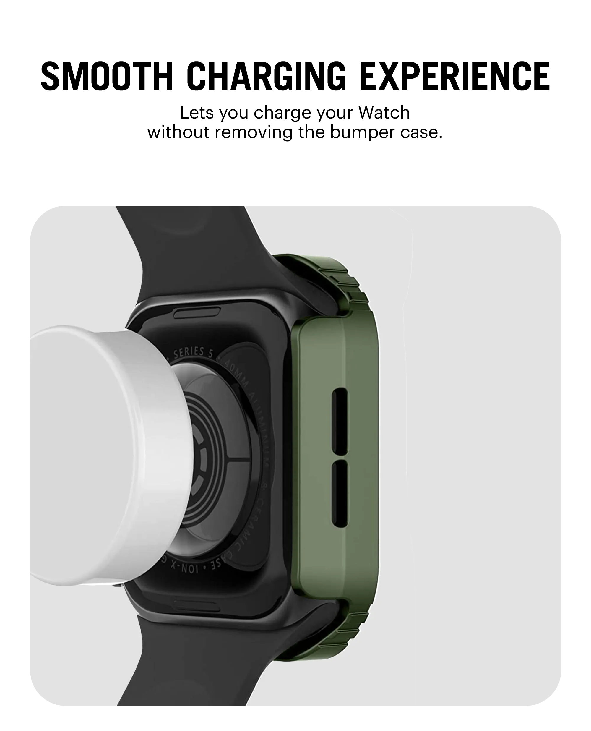 Army Green Athletic Fit Apple Watch Series Case with Screen Protector (44mm)