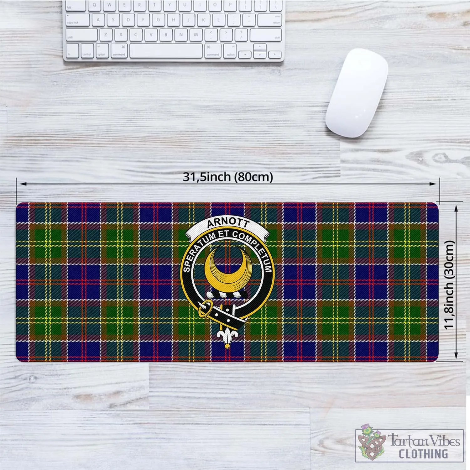 Arnott Tartan Mouse Pad with Family Crest