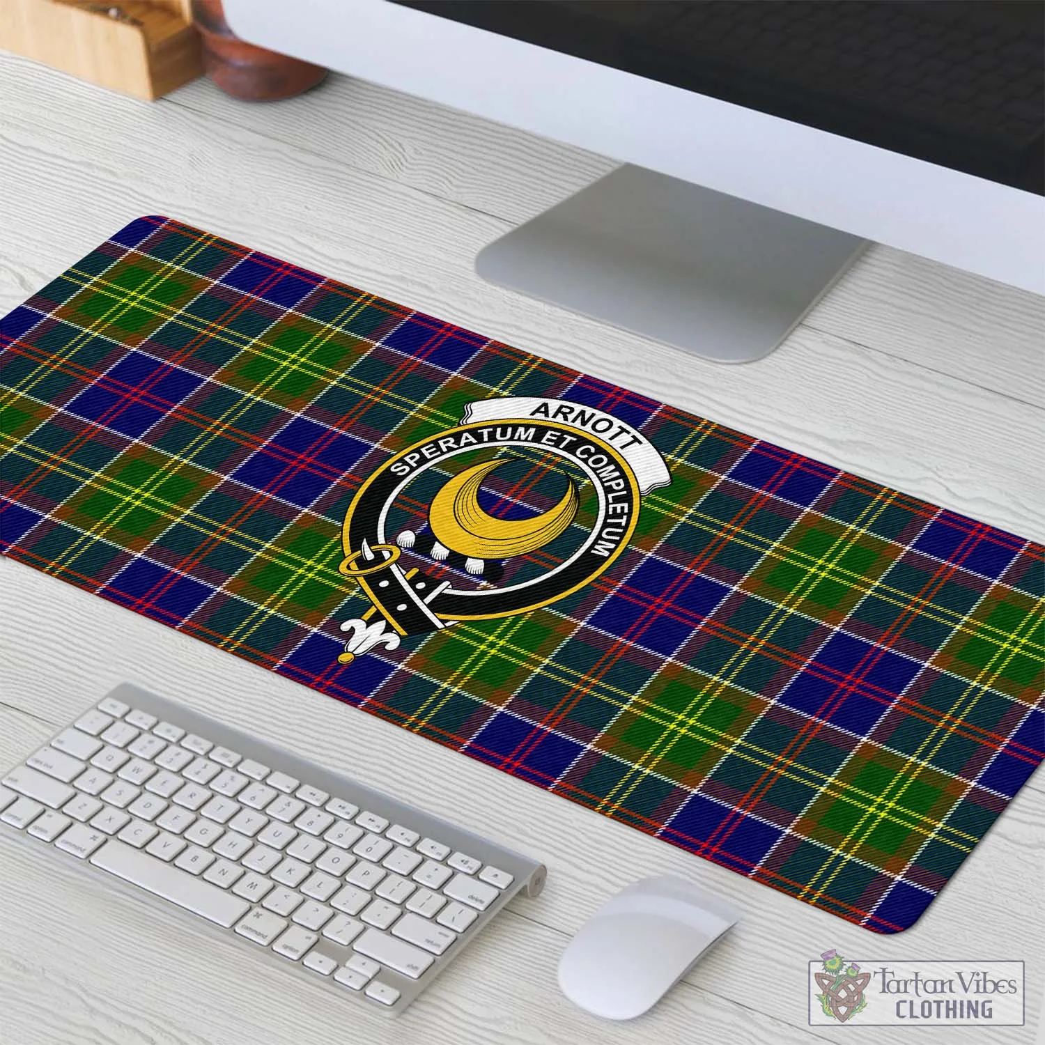 Arnott Tartan Mouse Pad with Family Crest