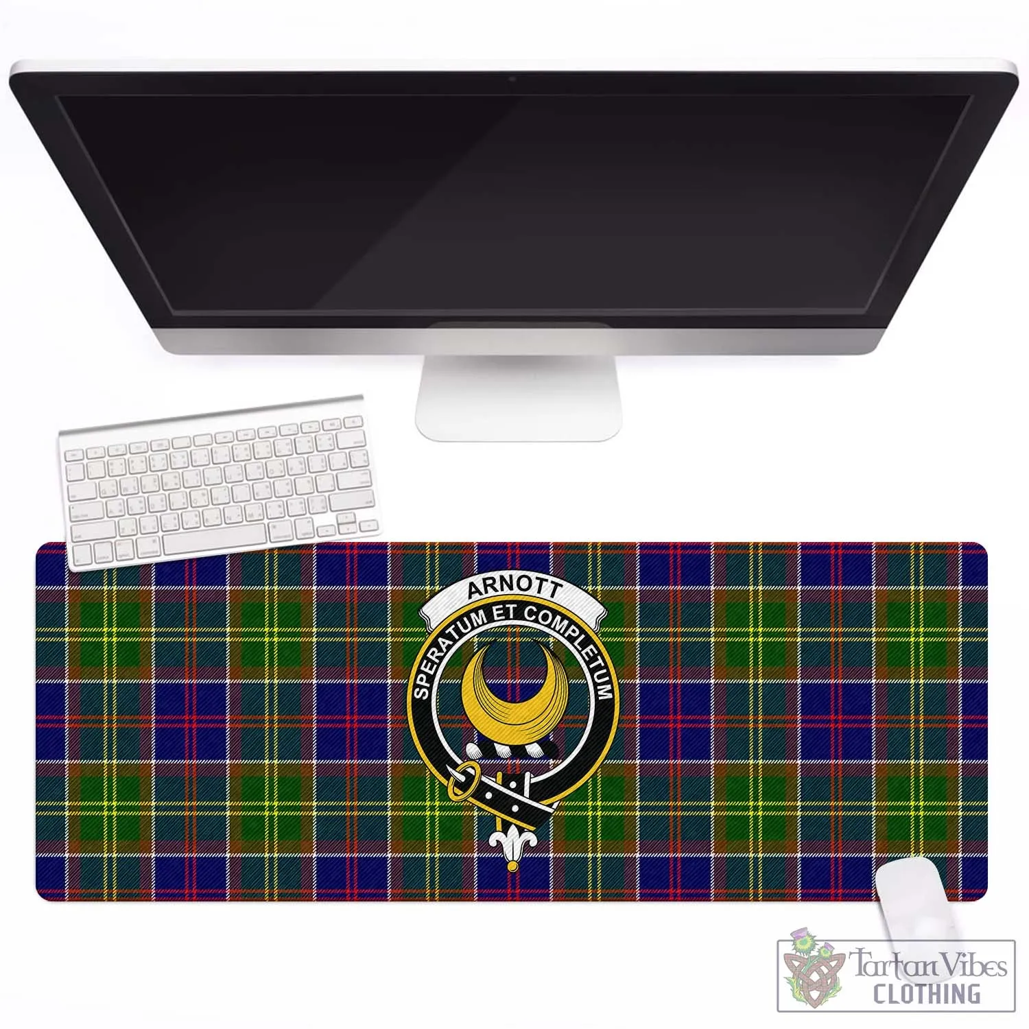 Arnott Tartan Mouse Pad with Family Crest