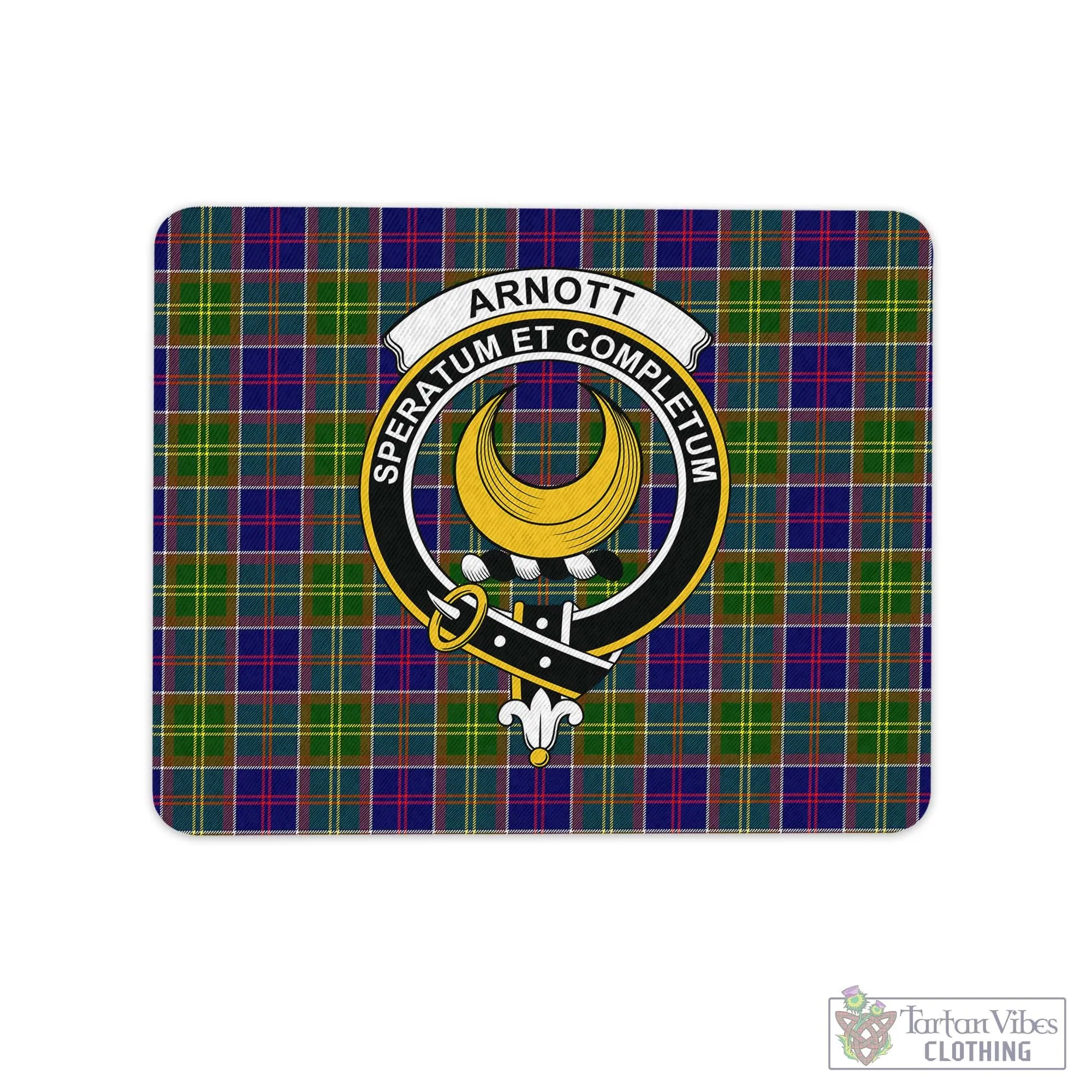 Arnott Tartan Mouse Pad with Family Crest