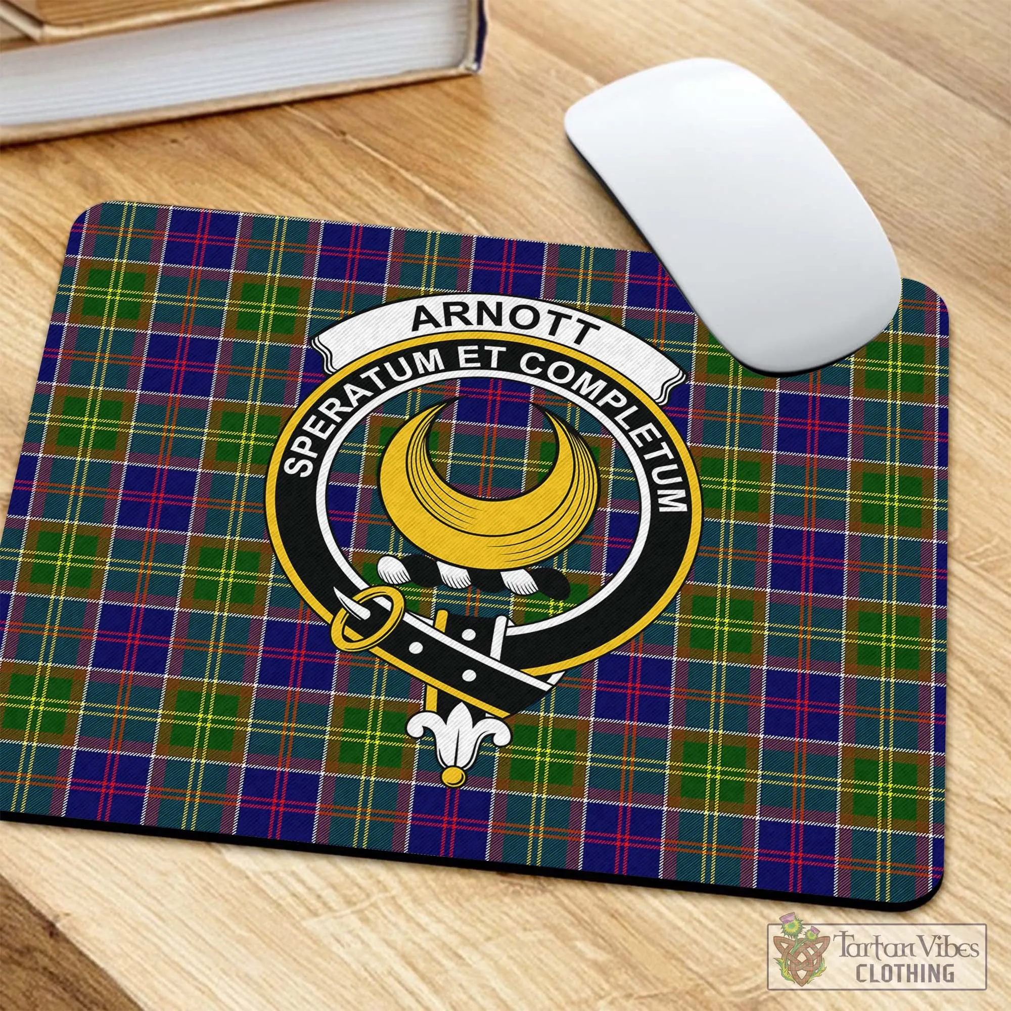 Arnott Tartan Mouse Pad with Family Crest