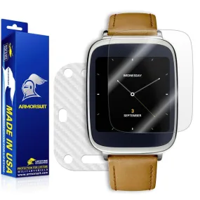 Asus ZenWatch Screen Protector   White Carbon Fiber Skin