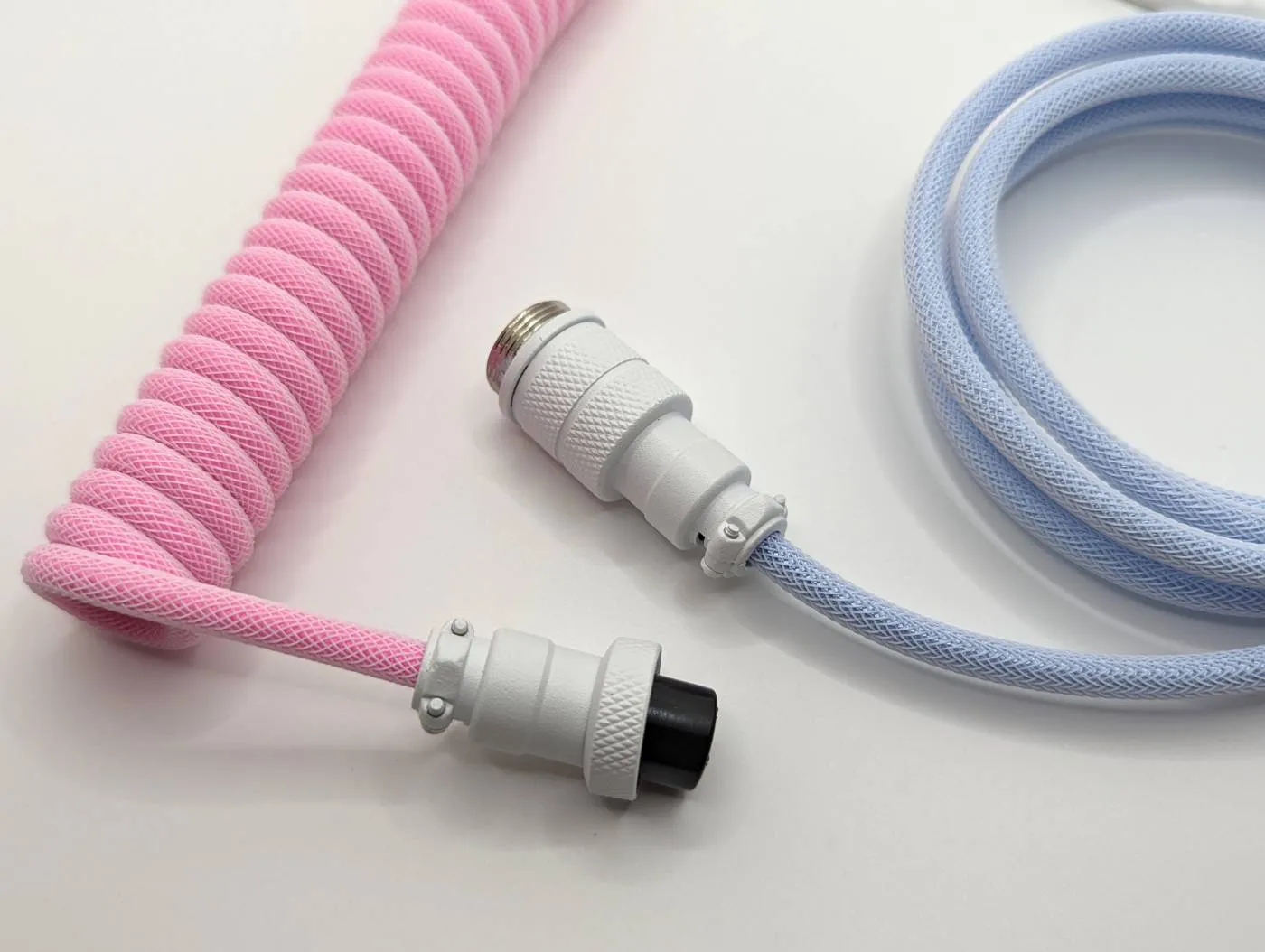 Ausmodshop Coiled Keyboard Cable - Cotton Candy