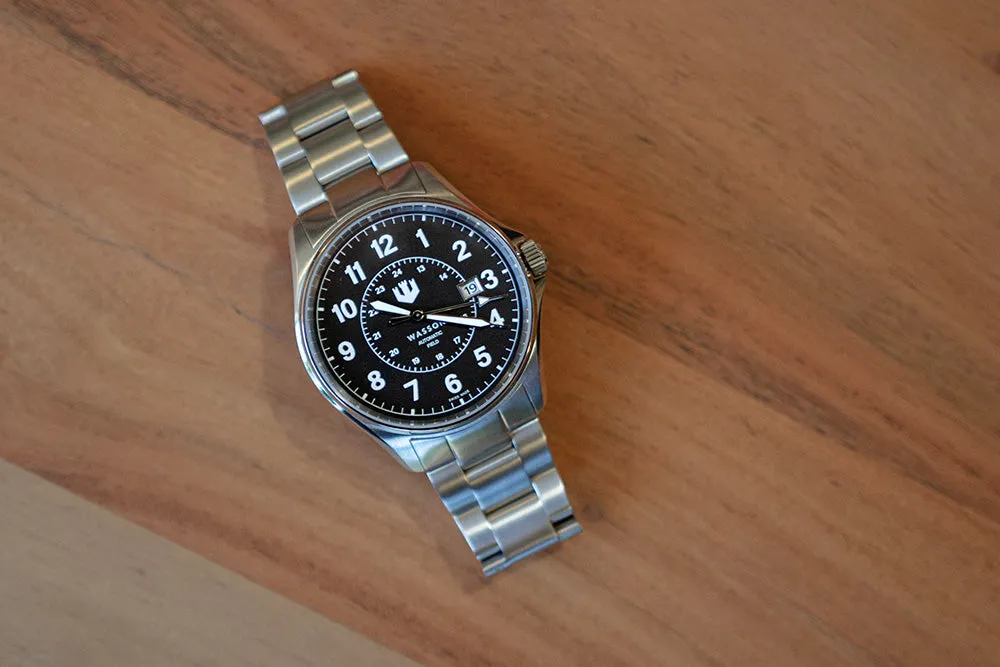 Automatic Field Watch with Stainless Steel Bracelet