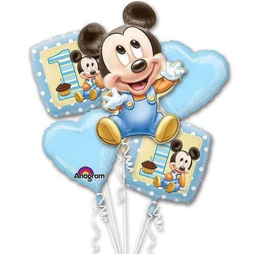 Baby Mickey Mouse Balloon Bouquet 5pk