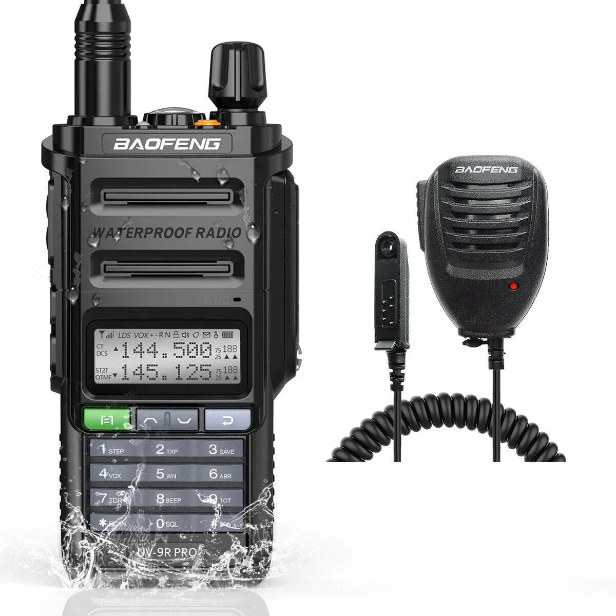 Baofeng UV-9R Pro IP68 Waterproof  Walkie Talkie Dual Band 16KM S22 Radio VHF UHF CB Ham Radio UV-9R Plus Portable Two Way Radio