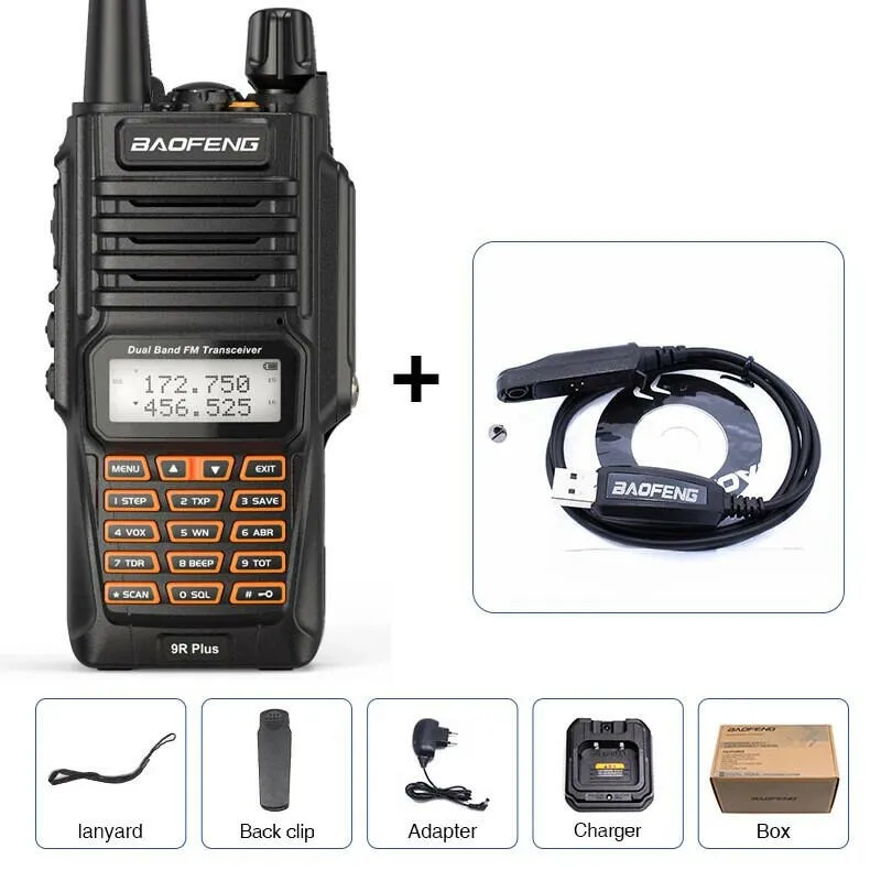 Baofeng UV-9R Pro IP68 Waterproof  Walkie Talkie Dual Band 16KM S22 Radio VHF UHF CB Ham Radio UV-9R Plus Portable Two Way Radio