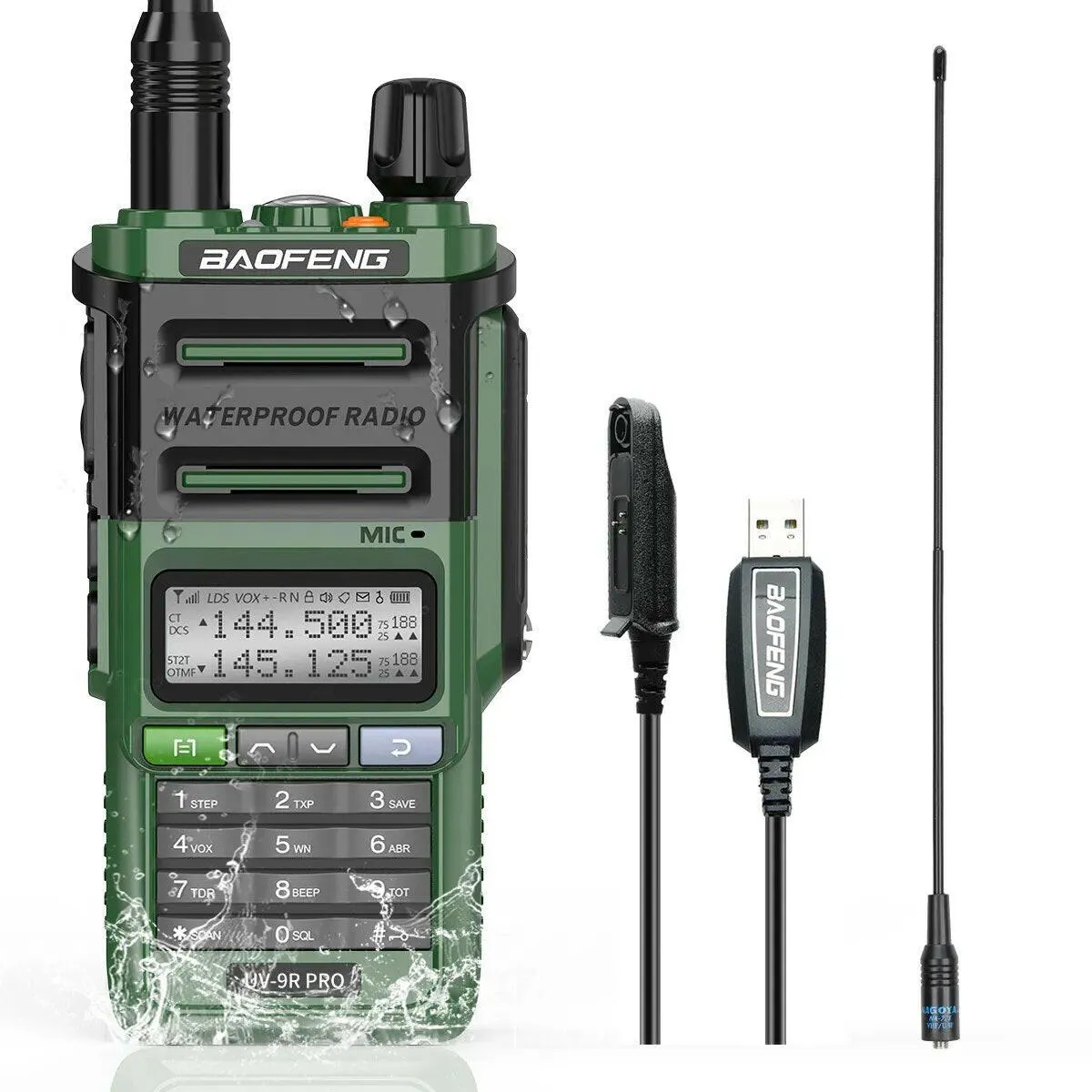 Baofeng UV-9R Pro IP68 Waterproof  Walkie Talkie Dual Band 16KM S22 Radio VHF UHF CB Ham Radio UV-9R Plus Portable Two Way Radio