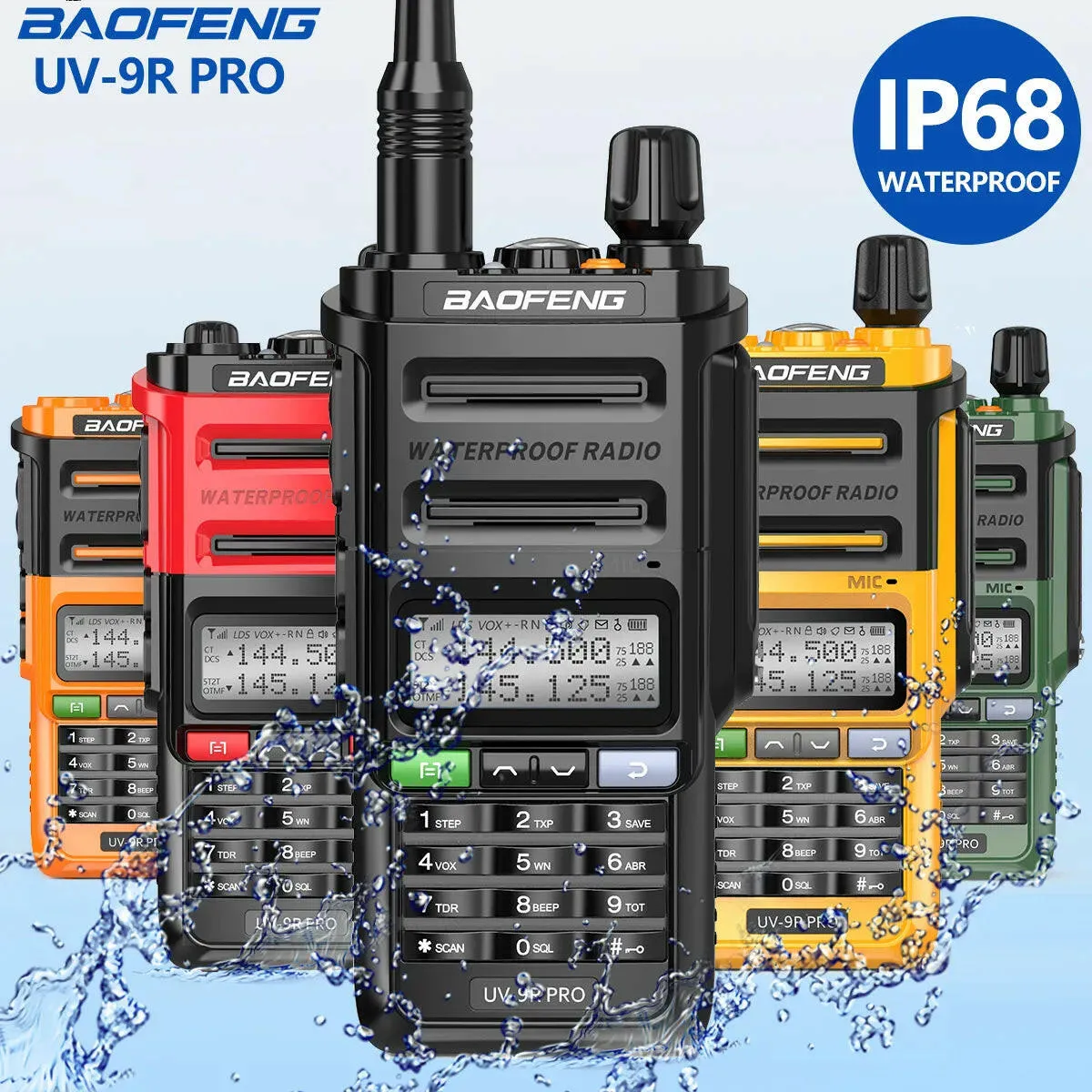 Baofeng UV-9R Pro IP68 Waterproof  Walkie Talkie Dual Band 16KM S22 Radio VHF UHF CB Ham Radio UV-9R Plus Portable Two Way Radio