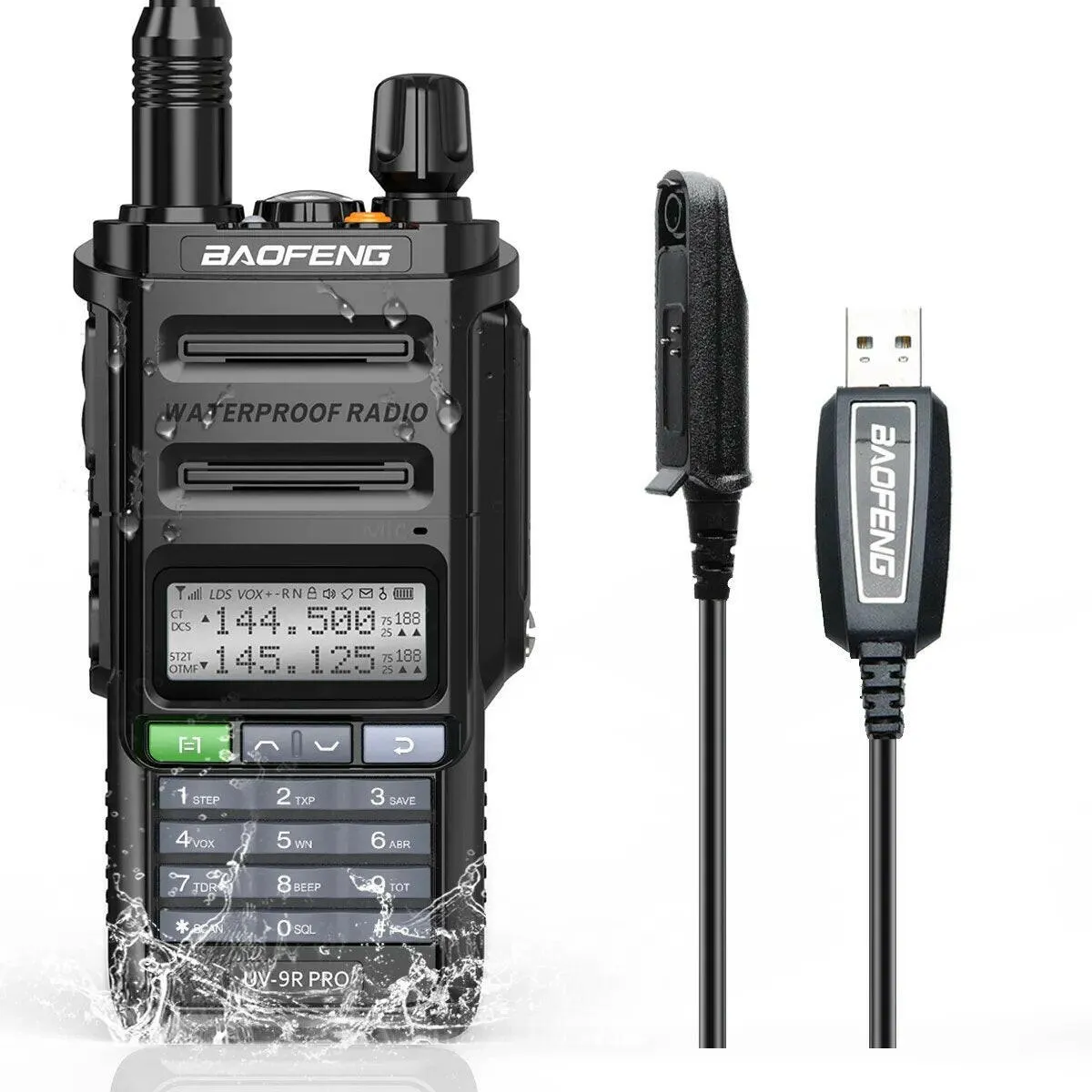 Baofeng UV-9R Pro IP68 Waterproof  Walkie Talkie Dual Band 16KM S22 Radio VHF UHF CB Ham Radio UV-9R Plus Portable Two Way Radio