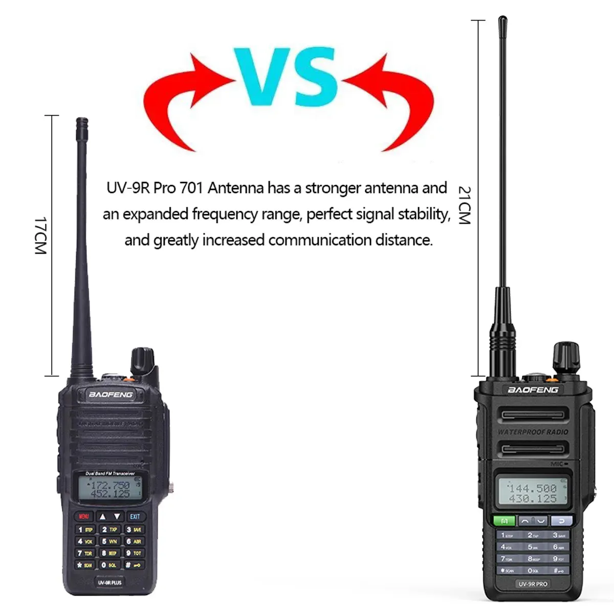 Baofeng UV-9R Pro IP68 Waterproof  Walkie Talkie Dual Band 16KM S22 Radio VHF UHF CB Ham Radio UV-9R Plus Portable Two Way Radio