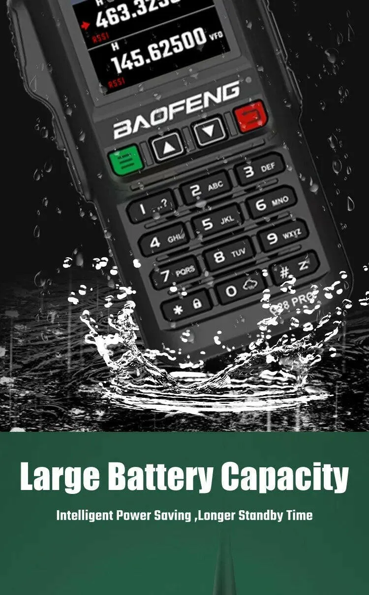 Baofeng UV-G28 PRO V2 10W High Power Waterproof Walkie Talkie Support Type-C Charger Long Range FM Radio Upgrade UV 5R PRO UV-82