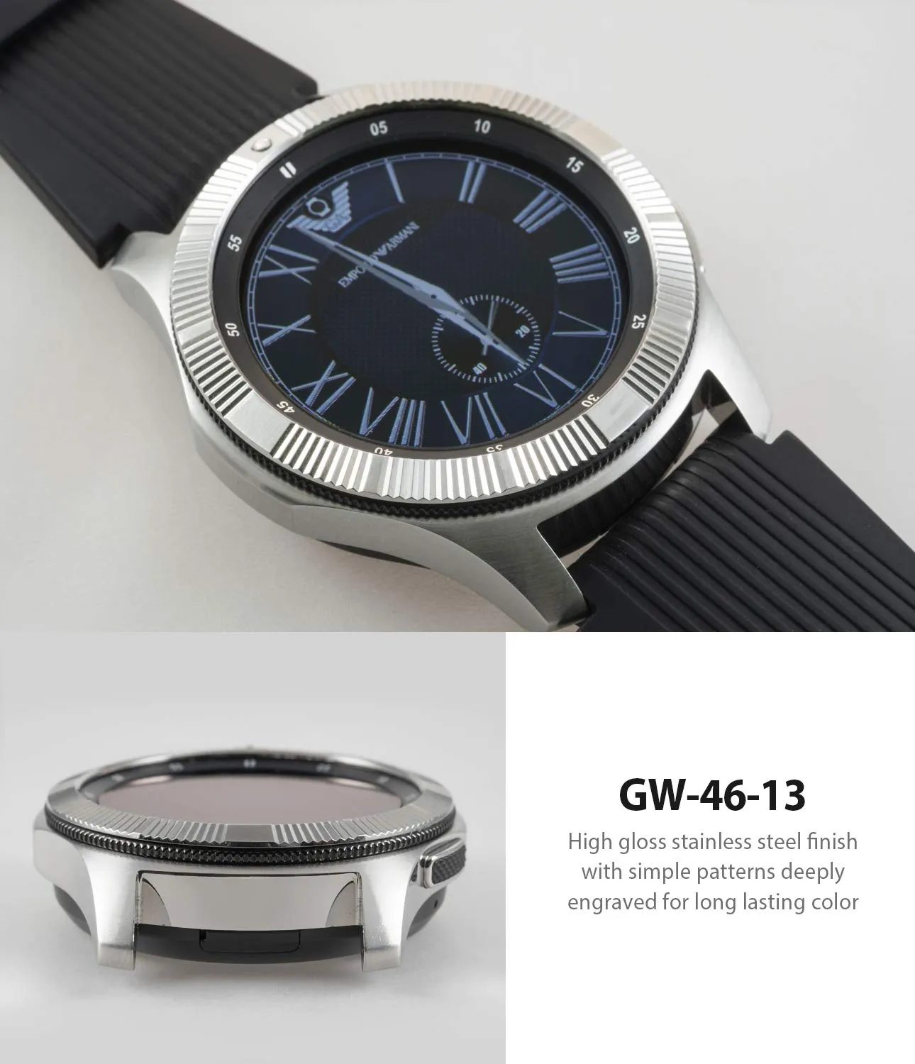 Bezel Styling for Galaxy Watch 46mm / Galaxy Gear S3 Frontier -  GW-46-13  [Stainless Steel]