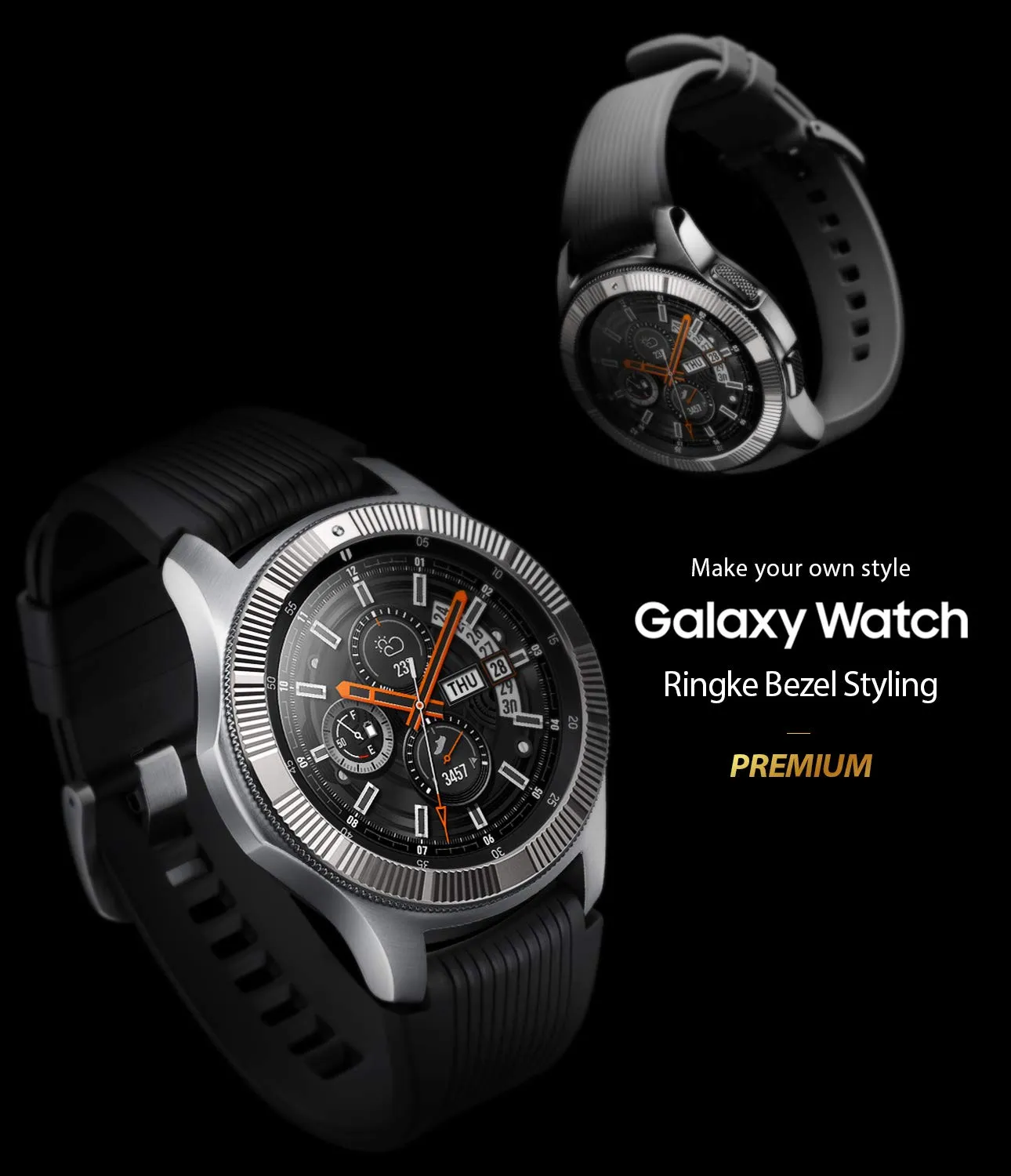 Bezel Styling for Galaxy Watch 46mm / Galaxy Gear S3 Frontier -  GW-46-13  [Stainless Steel]