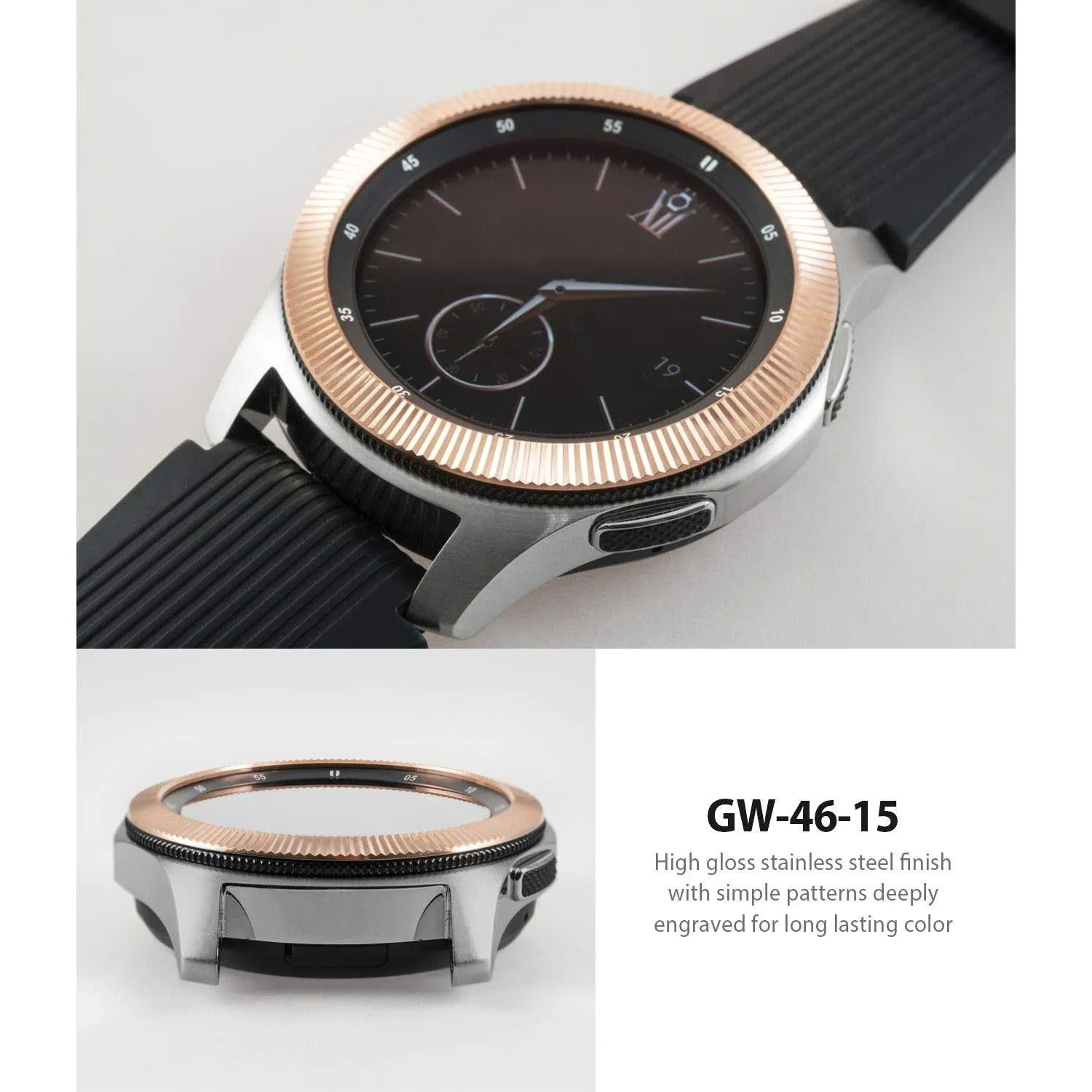 Bezel Styling for Galaxy Watch 46mm / Galaxy Gear S3 Frontier - GW-46-15 [Stainless Steel]