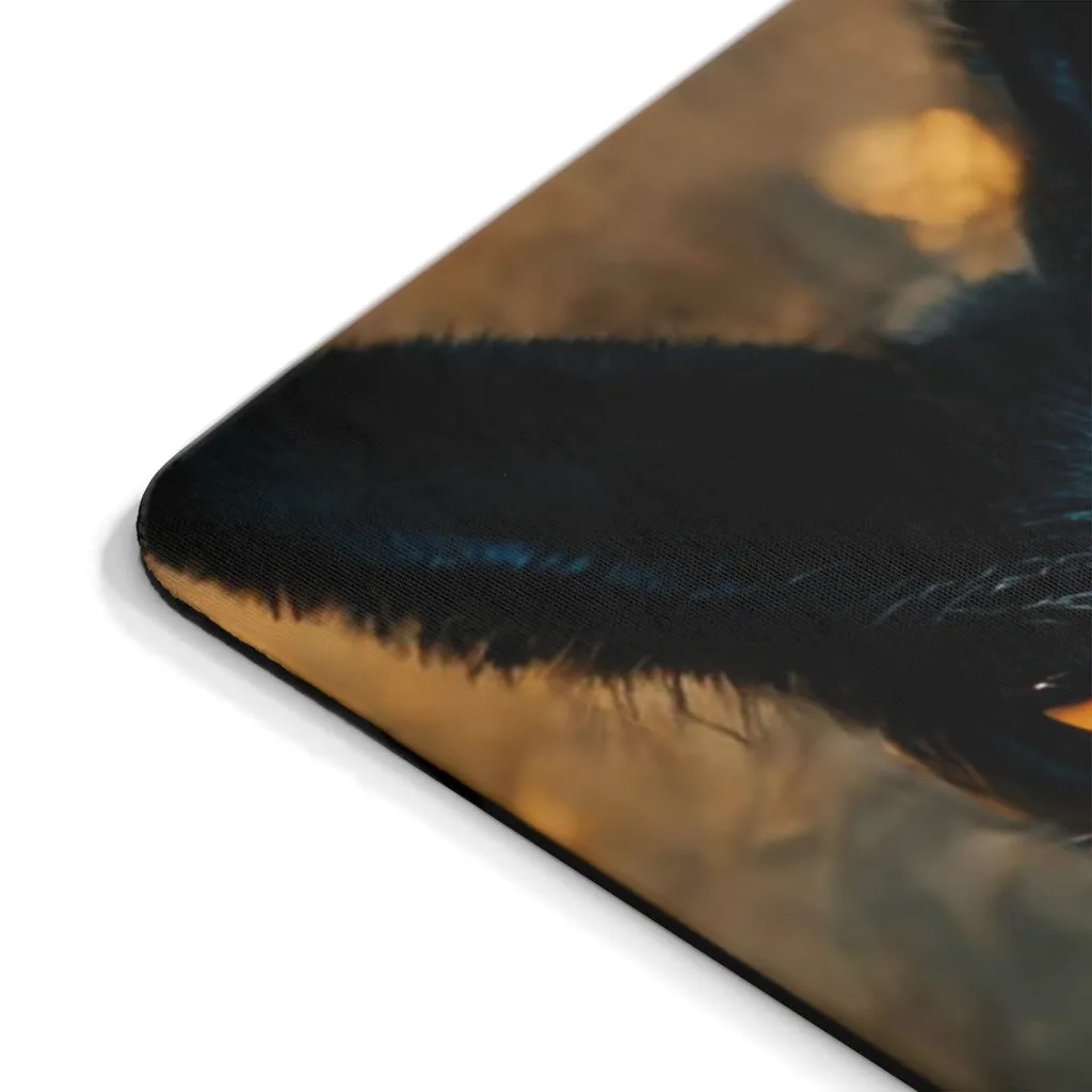 Black and Orange Kitty Mouse Pad (EU)