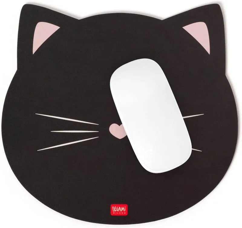 Black Cat Mouse Mat Mousepad