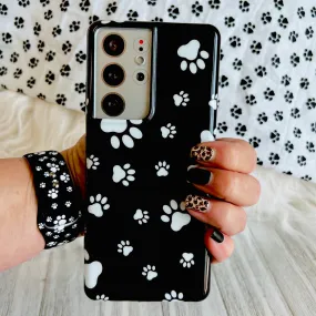 Black Paw Print Case For Samsung Galaxy