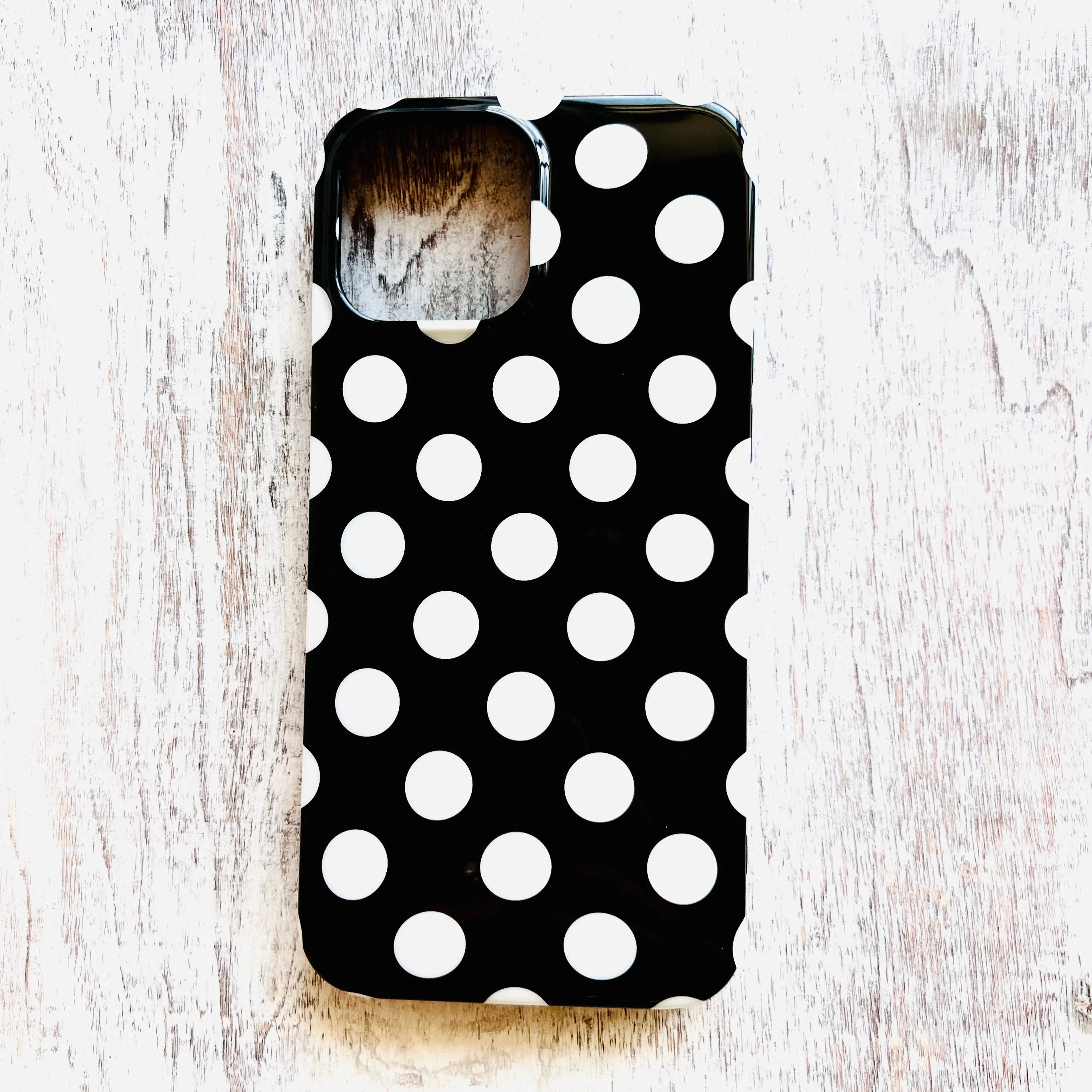 Black Polka Dot Phone Case For iPhone