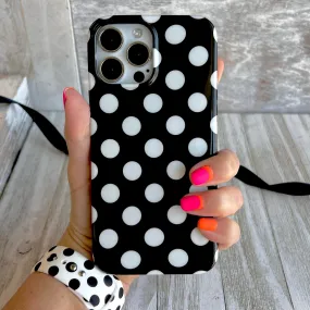 Black Polka Dot Phone Case For iPhone