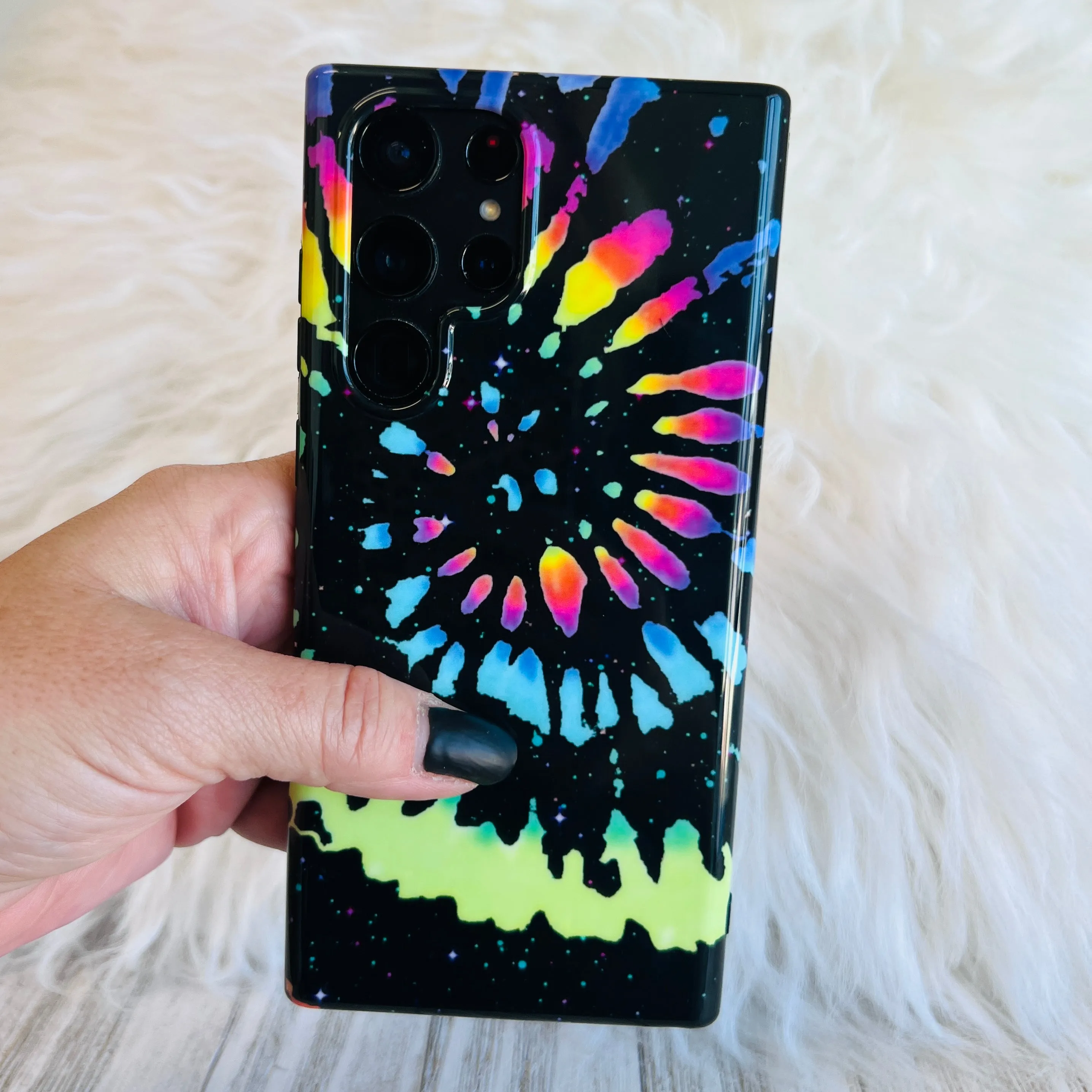 Black Tie Dye Case For Samsung Galaxy