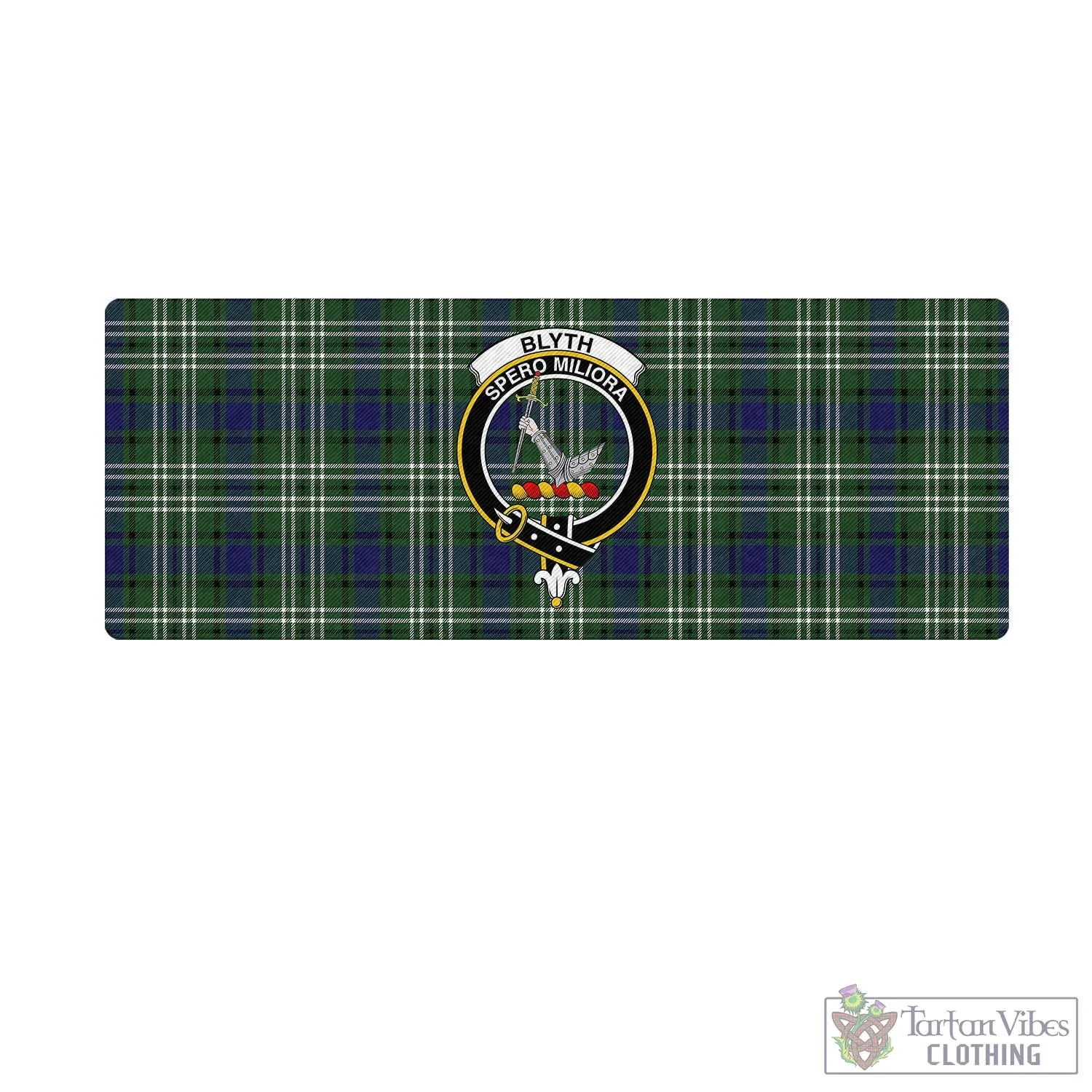 Blyth Tartan Mouse Pad with Family Crest