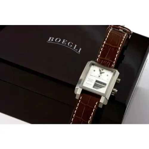 Boegli Men's Grand Festival Automatic Stainless Steel Brown Leather Watch M.731