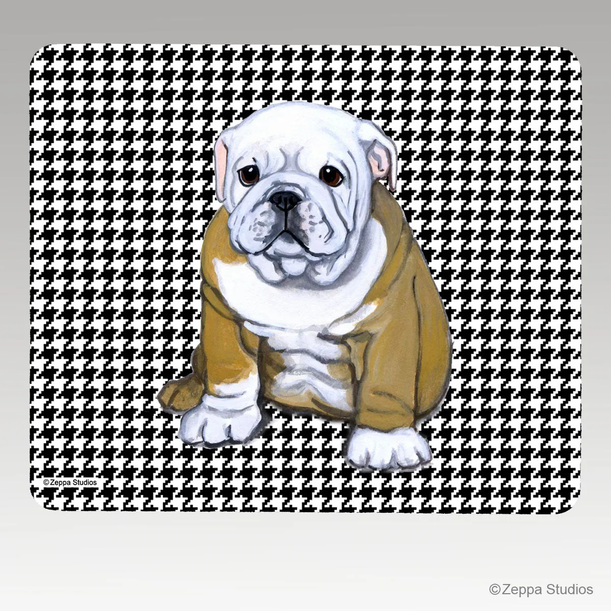 Bulldog Houndstooth Mouse Pad