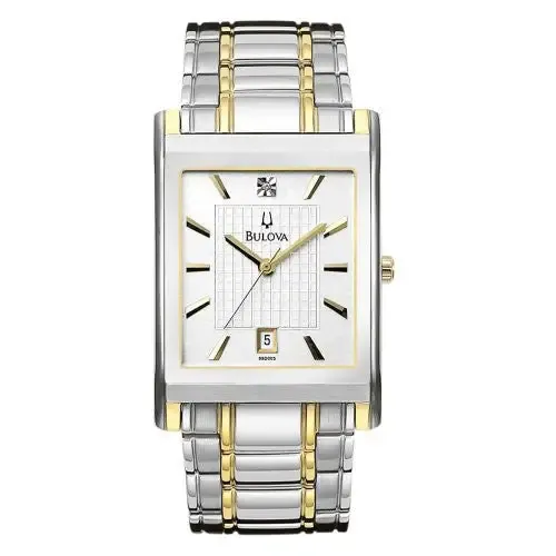 Bulova Men's 98D005 Diamond Dial Calendar Watch