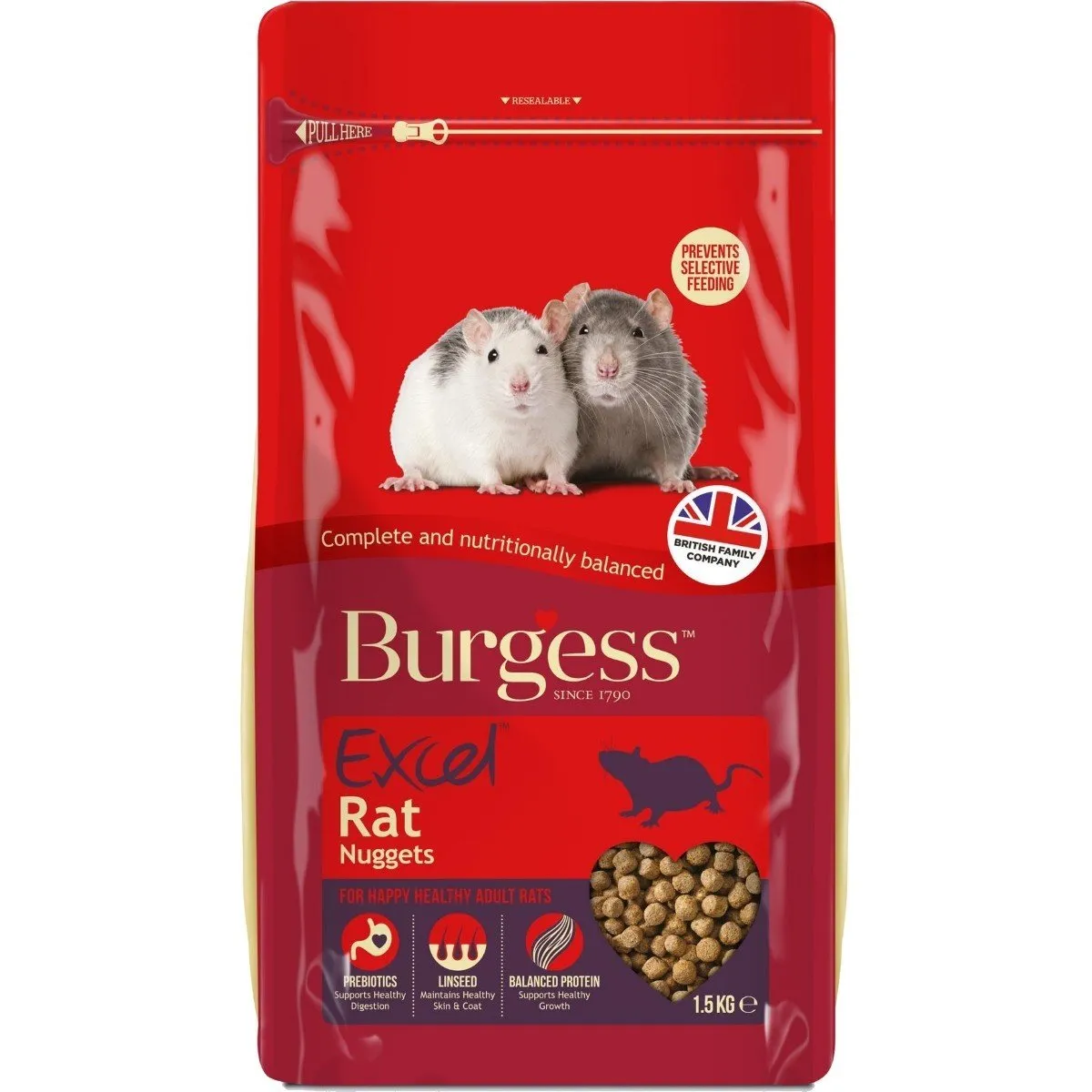 Burgess Excel Rat Nuggets Food Mix - 1.5kg