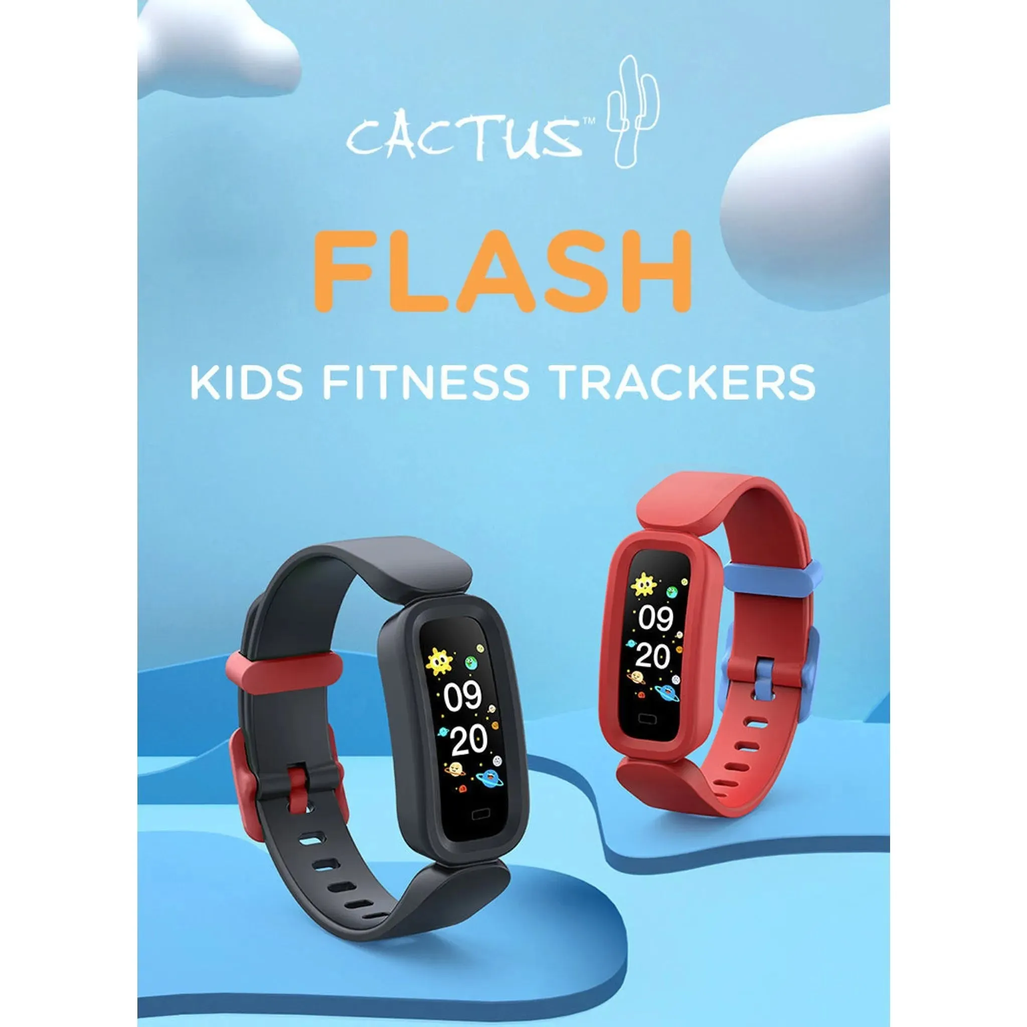 Cactus - Flash - Kids Fitness Activity Tracker - Red