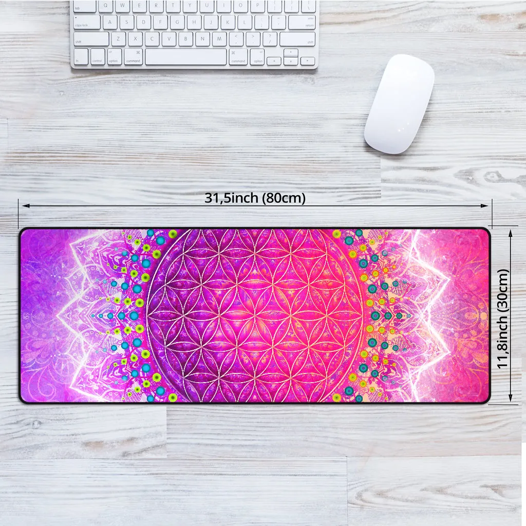 Cameron Gray | Flower Of Life | Desk Mat