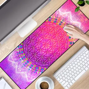 Cameron Gray | Flower Of Life | Desk Mat