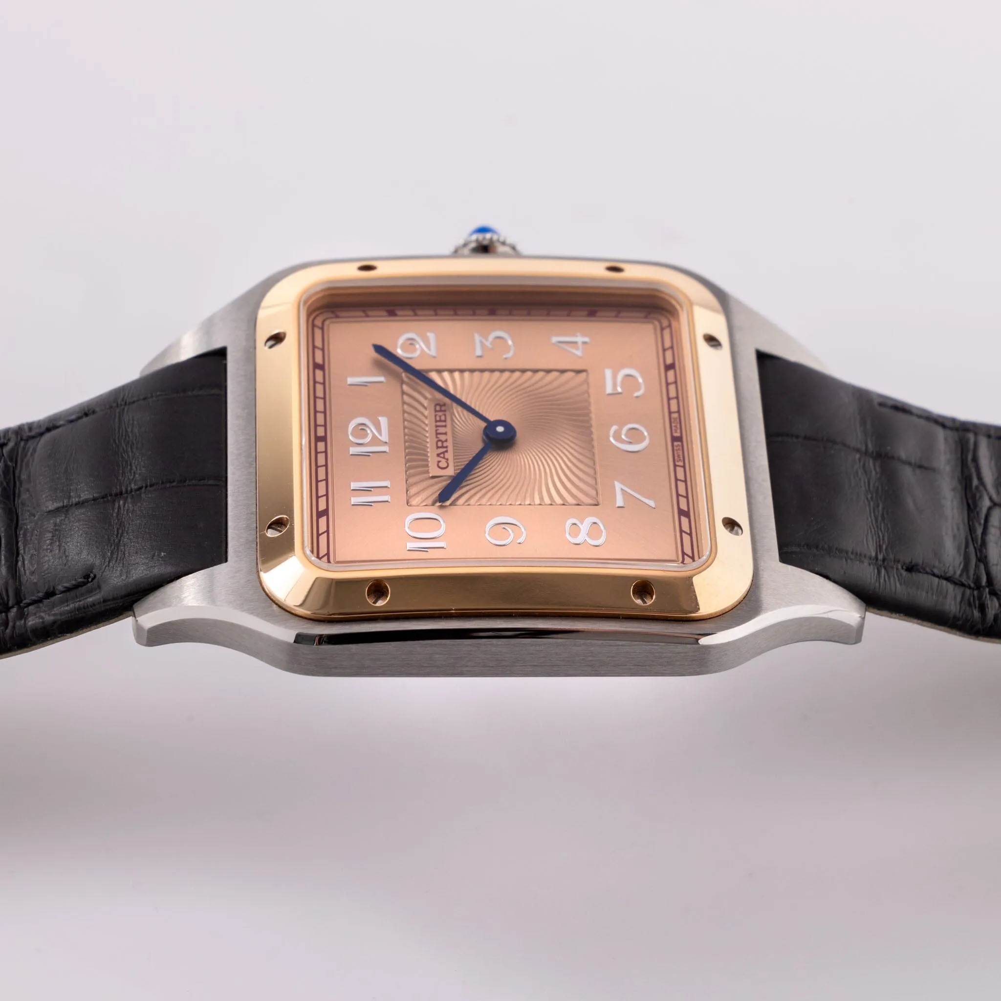 Cartier Santos Dumont Steel and Rose Gold Limited Edition Salmon Dial