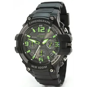 Casio Men's Heavy Duty-Design Chronograph Black Watch MCW100H-3AV