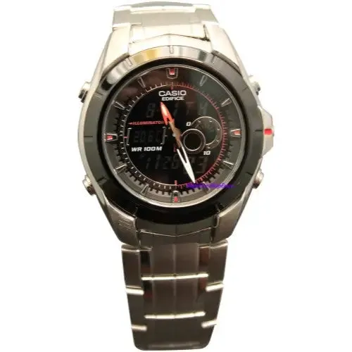 CASIO MEN'S THERMOMETER BRACELET WATCH EFA119BK-1AV