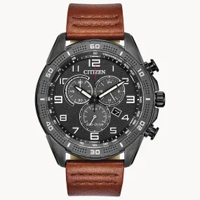 Citizen AR Eco-Drive black Stainless steel Watch AT2447-01E