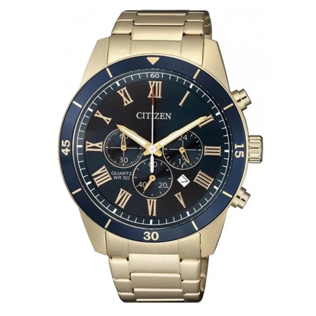 Citizen Quartz Blue/Rose Gold Watch AN8169-58L