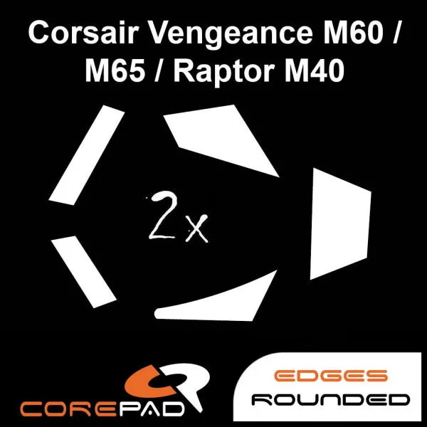 Corepad Skatez Mouse Feet for Corsair Vengeance M60 / M65 / M65 PRO RGB / M65 RGB ELITE / Raptor M40