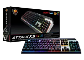 Cougar Attack X3 RGB-BL - Cherry MX Mechanical Switch  (Blue Switch) 背光青軸機械式鍵盤 (黑色)