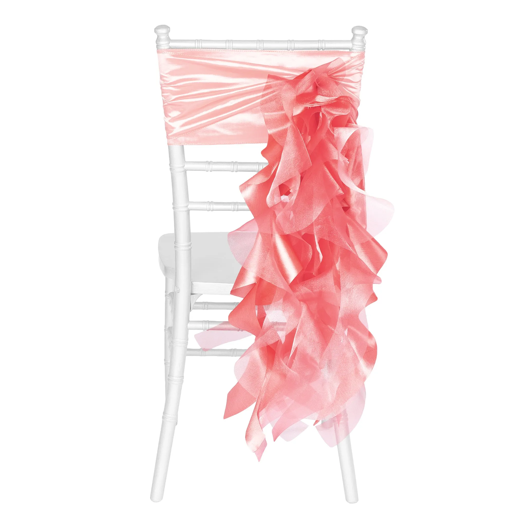 Curly Willow Chair Sash - Coral